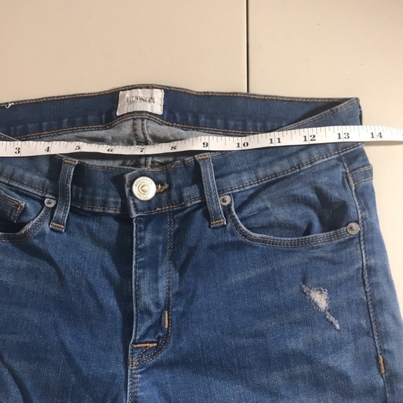Hudson Krista Super Skinny Jean Distressed ripped mid rise size 27 - Picture 8 of 13